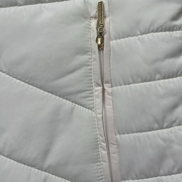 WeatherProof Puffer Vest Women's Sz S Zip Pockets Ivory Full Zip - Picture 4 of 8